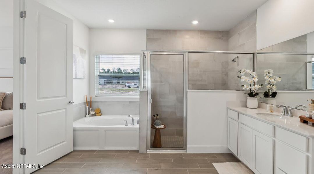 Furnished interior view inside a new home in Silver Meadows at SilverLeaf: Silver Meadows 60s, St. Augustine (Image 18).