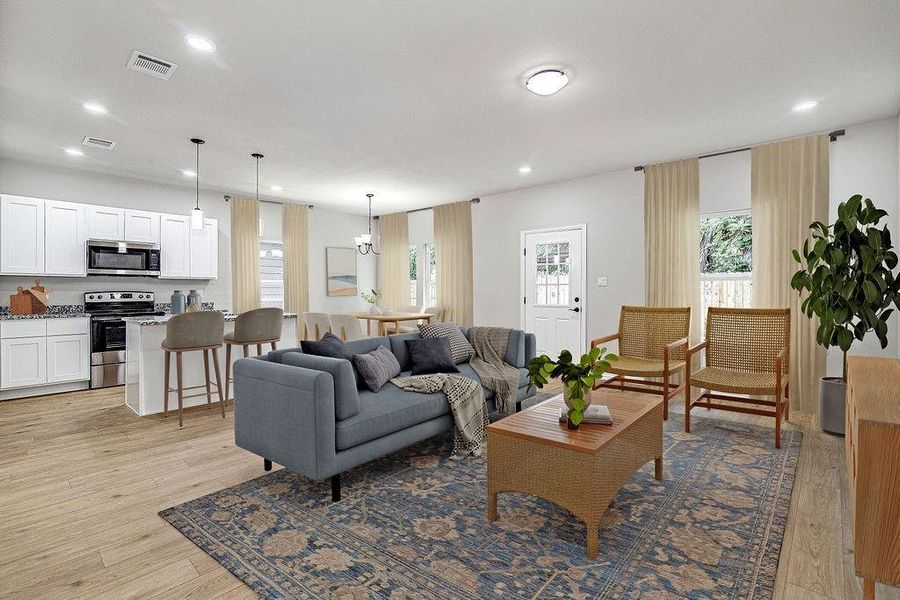 Furnished interior view inside a new home in , Fort Worth (Image 12).