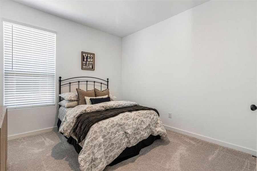 Bright room featuring a window with horizontal blinds, neutral-toned carpeting, and crisp white walls Bright room featuring a window with horizontal blinds, neutral-toned carpeting, and crisp white walls