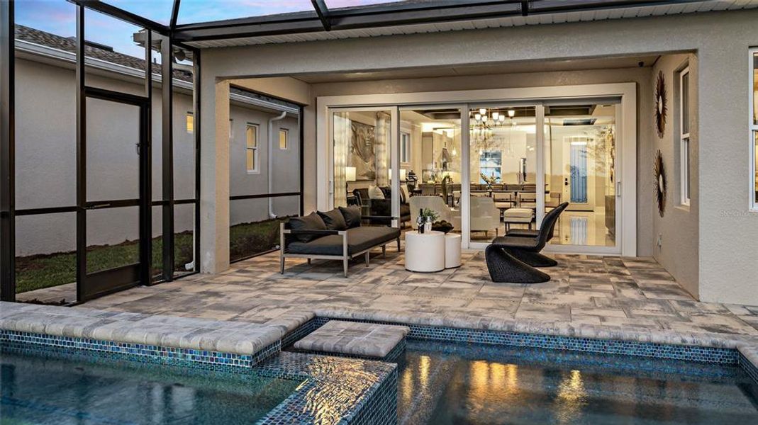 Exterior details and patio area of a home in Cresswind at Lake Harris, Tavares (Image 3).