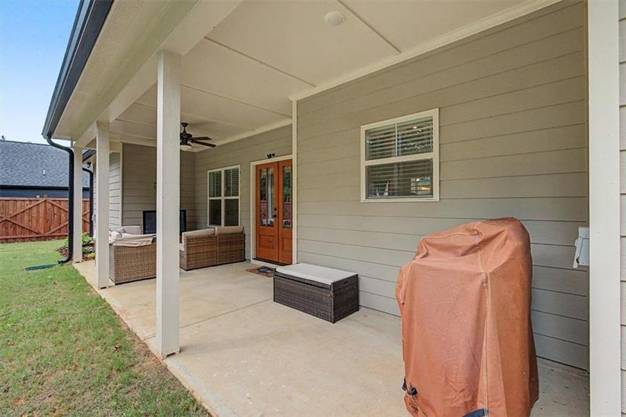 Exterior details and patio area of a home in , Rockmart (Image 3). Exterior details and patio area of a home in , Rockmart (Image 3).