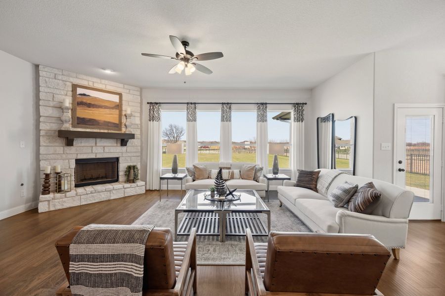 Furnished interior view inside a new home in Abe's Landing, Granbury (Image 10).