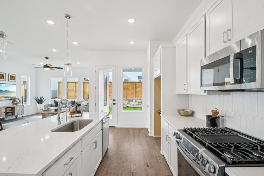 Representative furnished interior of a home built from the Noah by Risewell Homes in Novel, Austin (Image 13).