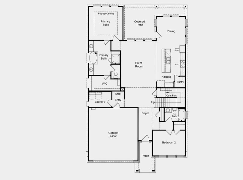 2D floor plan layout for the Duval by Taylor Morrison in Turners Crossing, Austin, TX (Image 3). 2D floor plan layout for the Duval by Taylor Morrison in Turners Crossing, Austin, TX (Image 3).