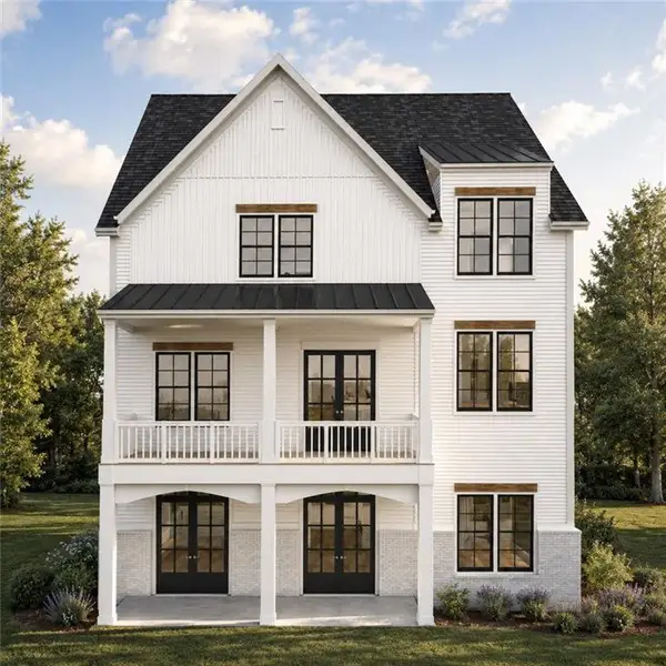 Front exterior of a new home in , Milton, GA, highlighting curb appeal (Image 1). Front exterior of a new home in , Milton, GA, highlighting curb appeal (Image 1).