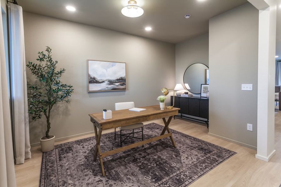 Representative furnished interior of a home built from the Oakley by Hartford Homes in Trailside Story Collection - Single Family Homes, Timnath (Image 8).