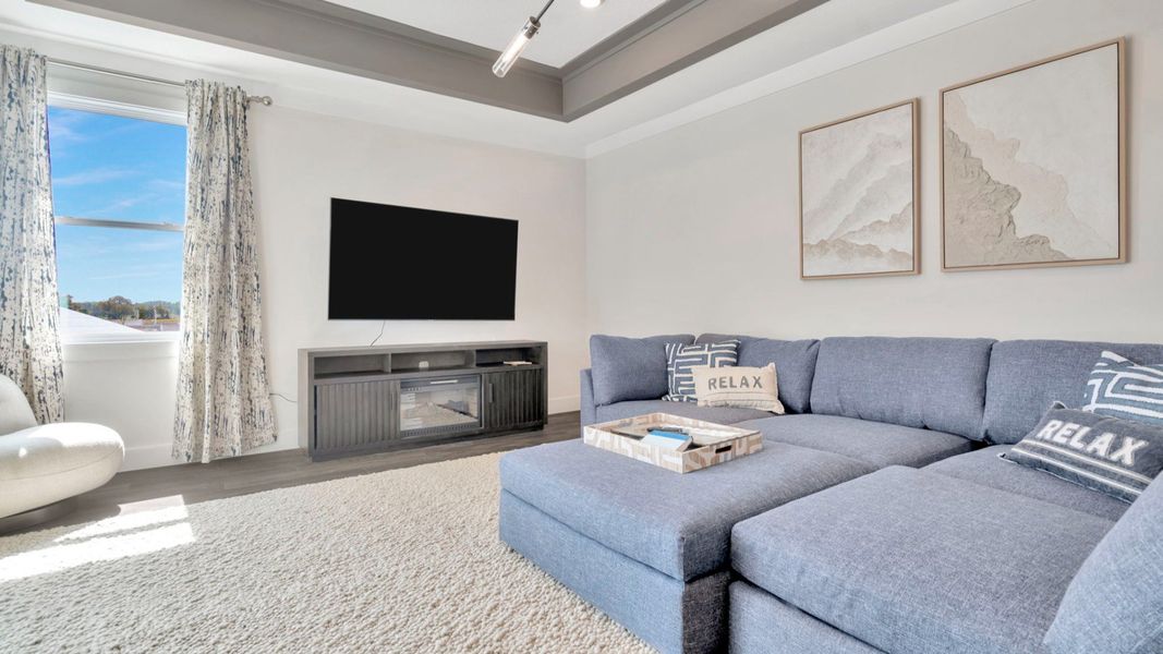 Representative furnished interior of a home built from the Grand Osprey by DRB Homes in Eagles Cove at Mirada, San Antonio (Image 17). Representative furnished interior of a home built from the Grand Osprey by DRB Homes in Eagles Cove at Mirada, San Antonio (Image 17).