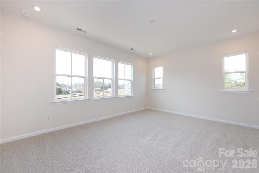Primary Bedroom with Additional End Unit Windows