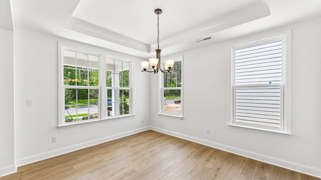 The Stonehaven Plan by DRB Homes in Michaux Gardens- Dining Space