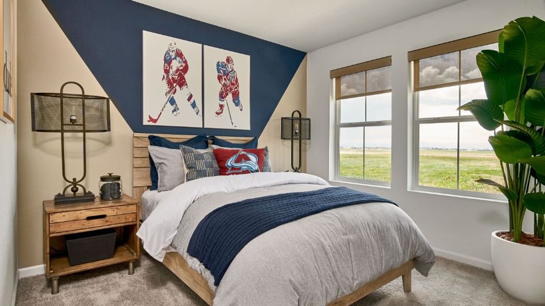 Furnished interior view inside a new home in The Aurora Highlands, Aurora (Image 24).