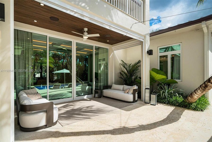 Exterior details and patio area of a home in , Pinecrest (Image 4). Exterior details and patio area of a home in , Pinecrest (Image 4).