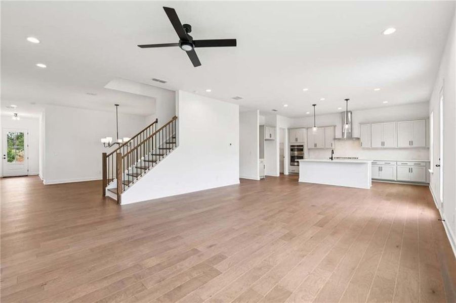 Spacious, unfurnished interior of a new home in East Harbor II at Chestatee, Dawsonville (Image 15).