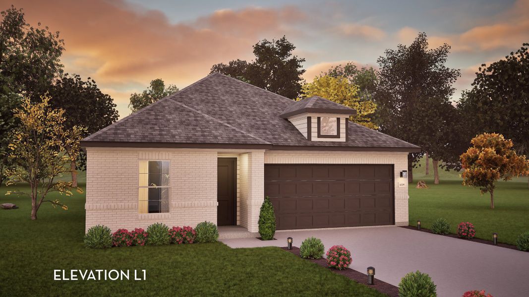 Representative exterior photo of a completed home built from the Aquila by CastleRock Communities in Lariat, Liberty Hill, TX (Image 1). Representative exterior photo of a completed home built from the Aquila by CastleRock Communities in Lariat, Liberty Hill, TX (Image 1).