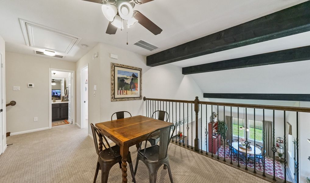 Stunning wood beams on ceilings