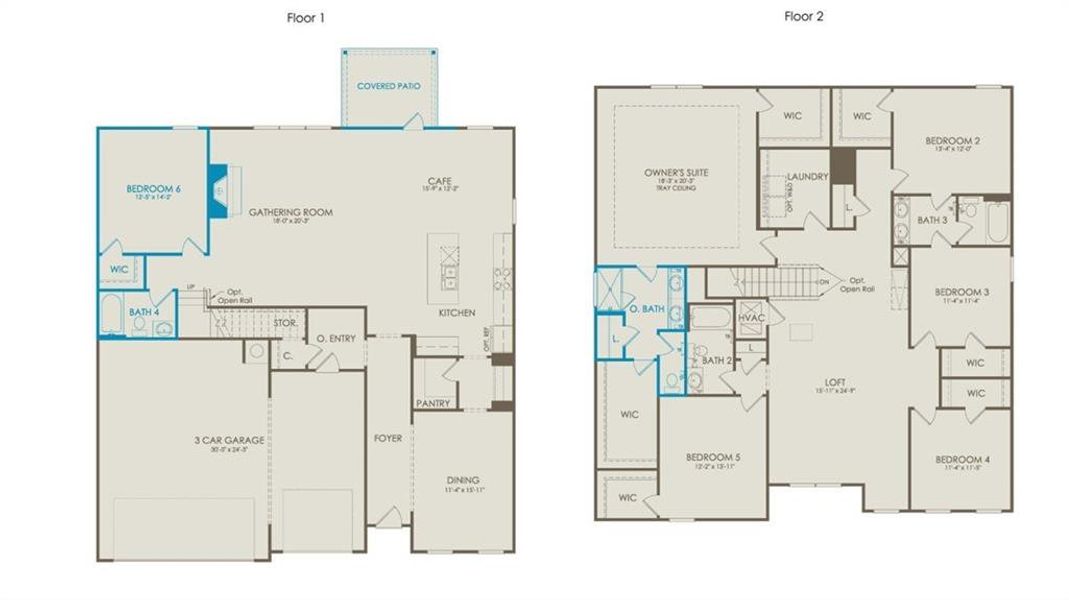 2D floor plan layout of this home in Hamilton Place, Cartersville, GA (Image 3).
