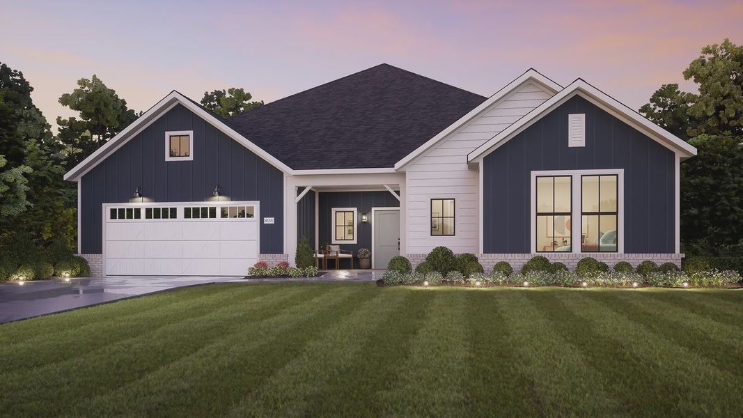 Representative exterior photo of a completed home built from the Provenance by Epcon Communities in The Courtyards at Redbud Lane, Holly Springs, GA (Image 2).