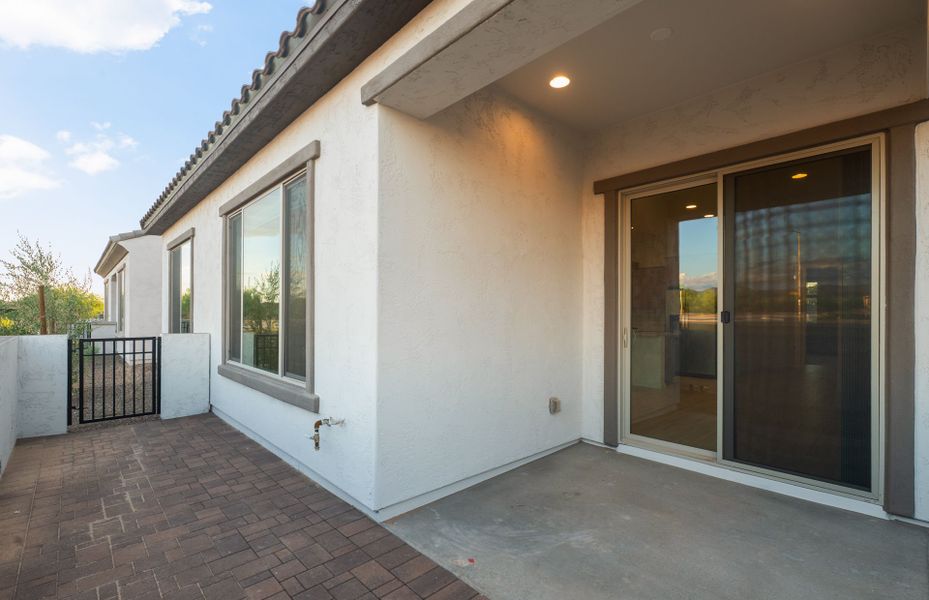 Exterior details and patio area of a home in Sun City Festival, Buckeye (Image 3).