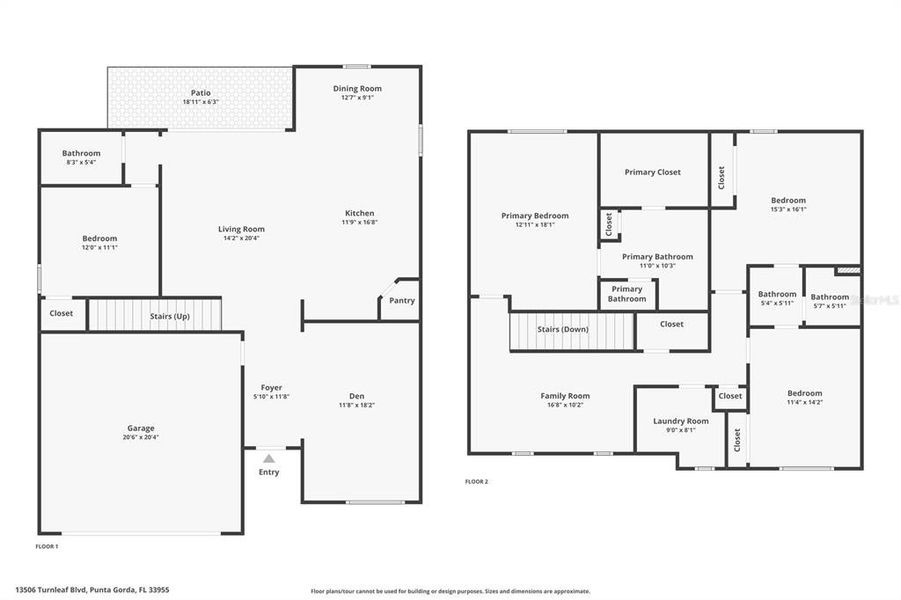 2D floor plan layout of this home in Turnleaf, Punta Gorda, FL (Image 6). 2D floor plan layout of this home in Turnleaf, Punta Gorda, FL (Image 6).