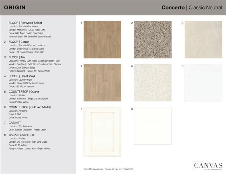 Sample of building materials used in homes in Weatherfield, Buford (Image 4).