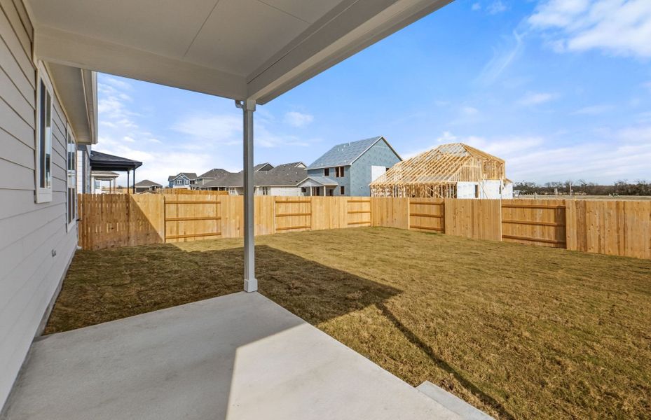 Exterior details and patio area of a home in Patterson Ranch, Georgetown (Image 23).