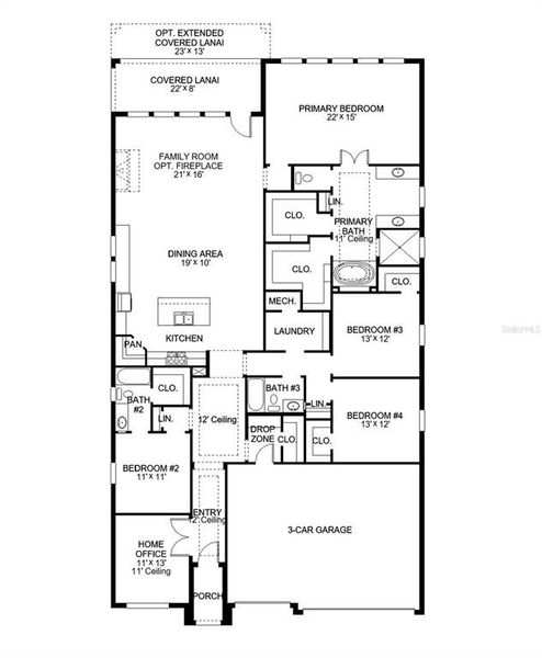 2D floor plan layout of this home in Reserve at Berry Bay, Wimauma, FL (Image 2). 2D floor plan layout of this home in Reserve at Berry Bay, Wimauma, FL (Image 2).