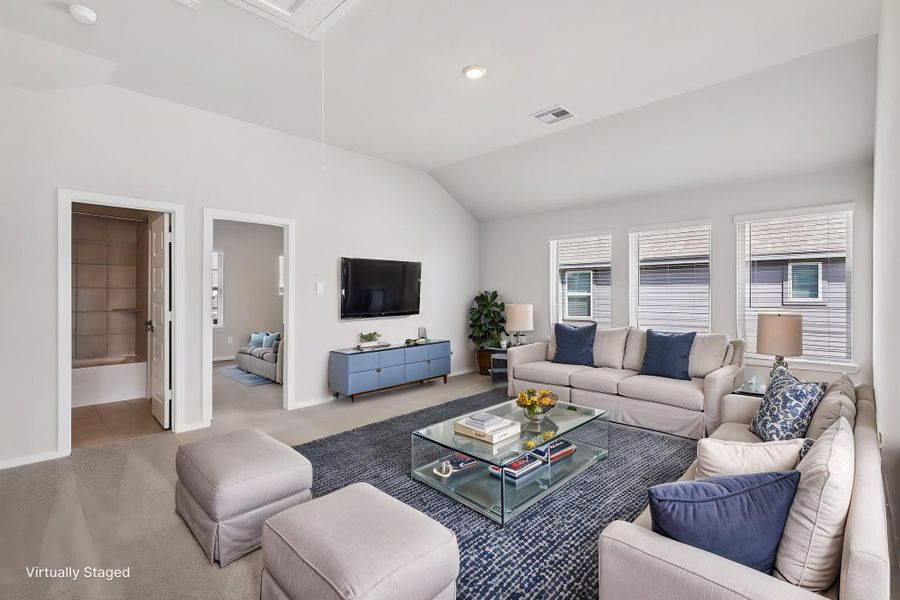 Furnished interior view inside a new home in Kingdom Heights, Rosenberg (Image 11). Furnished interior view inside a new home in Kingdom Heights, Rosenberg (Image 11).