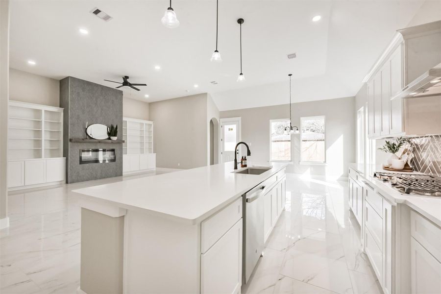 Furnished interior view inside a new home in , Pasadena (Image 15). Furnished interior view inside a new home in , Pasadena (Image 15).