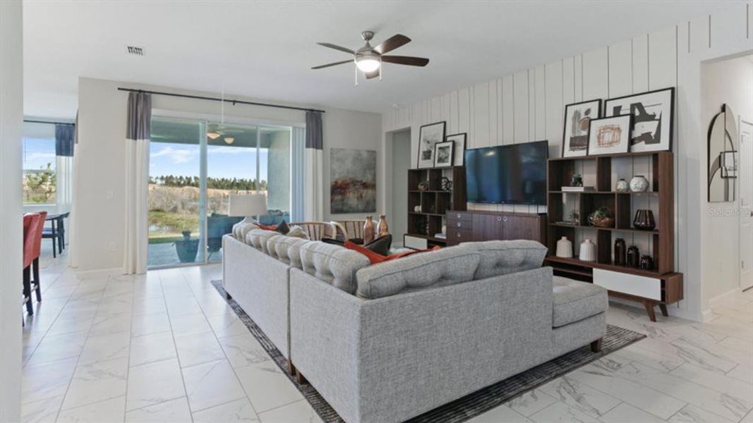 Furnished interior view inside a new home in , Clermont (Image 9). Furnished interior view inside a new home in , Clermont (Image 9).