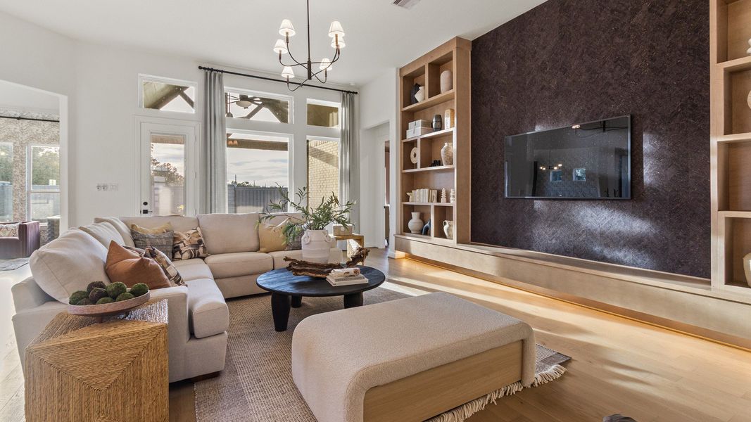 Representative furnished interior of a home built from the Villanova by DRB Homes in Creekhaven, Iowa Colony (Image 9).