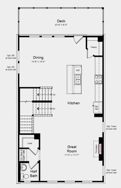 2D floor plan layout of this home in Dreycott, Lawrenceville, GA (Image 3).