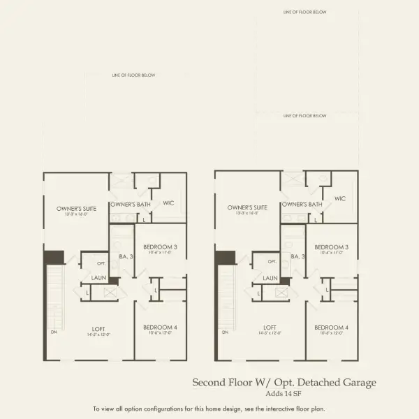2D floor plan layout for the Mabel by Pulte Homes in Crescent Ridge, Apopka, FL (Image 3).