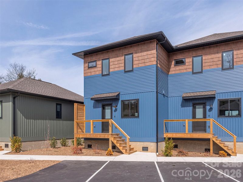 Exterior details and patio area of a home in , Waynesville (Image 20).