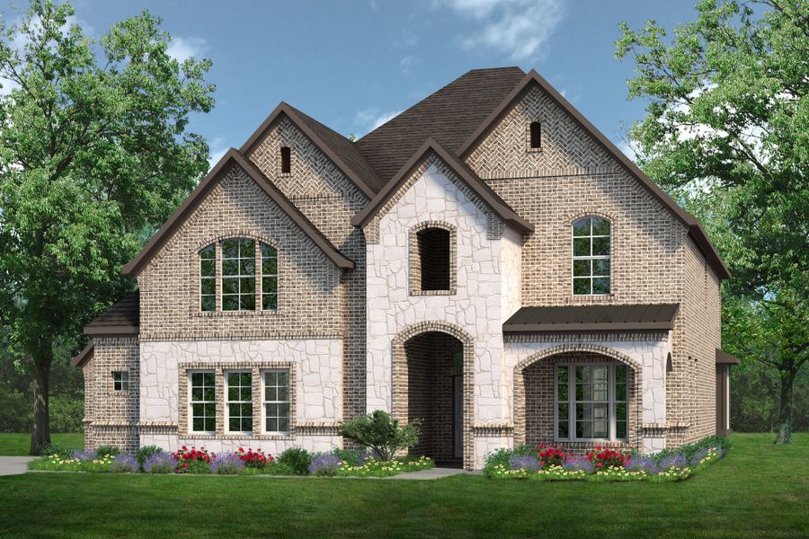 Representative exterior photo of a completed home built from the Concept 3115 by Landsea Homes in Massey Meadows, Midlothian, TX (Image 6).