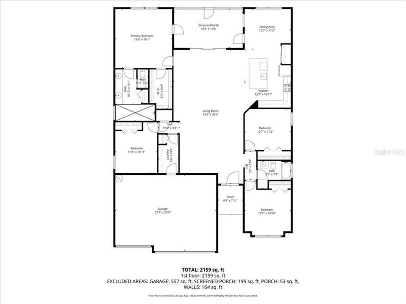 2D floor plan layout of this home in Grand Park North, Dunnellon, FL (Image 5).