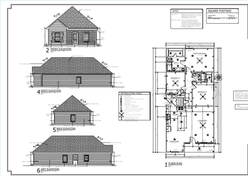 Exterior rendering of this home design in , Brookeland, TX (Image 1).