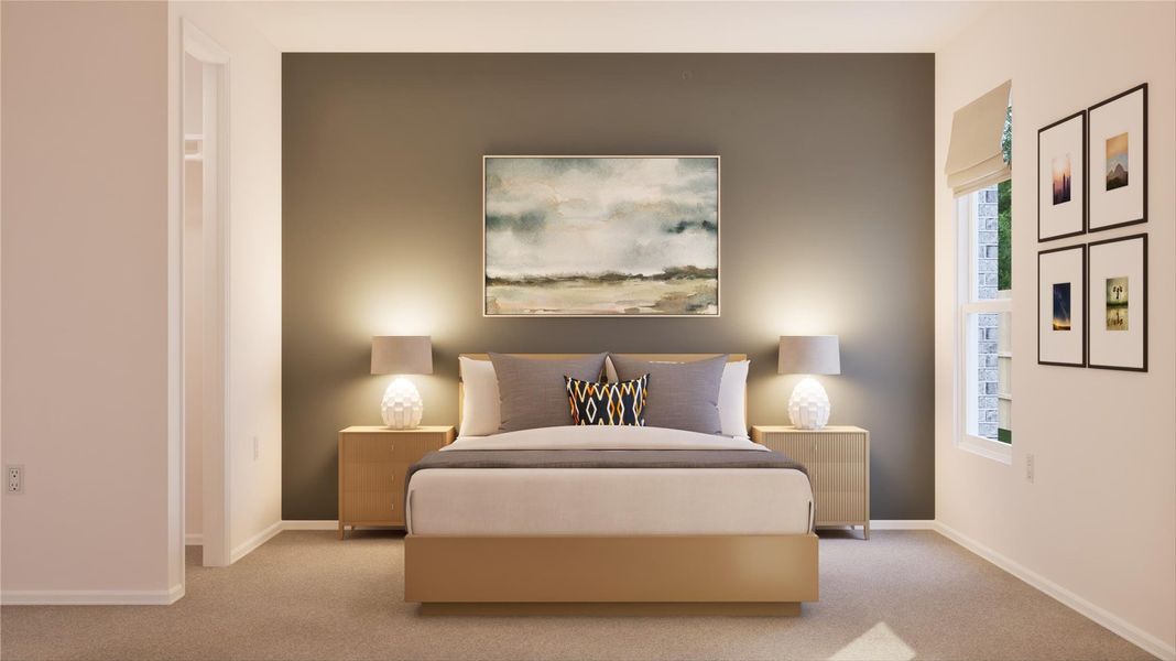 Furnished interior view inside a new home in Samara: Wentworth, League City (Image 8).