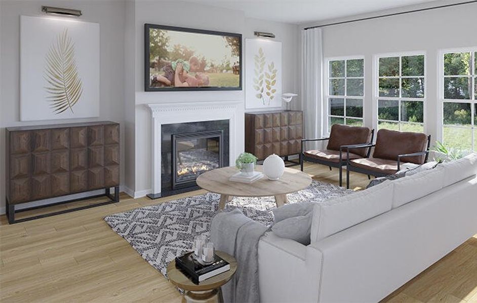 Furnished interior view inside a new home in Sweetgrass at Summers Corner, Summerville (Image 5).