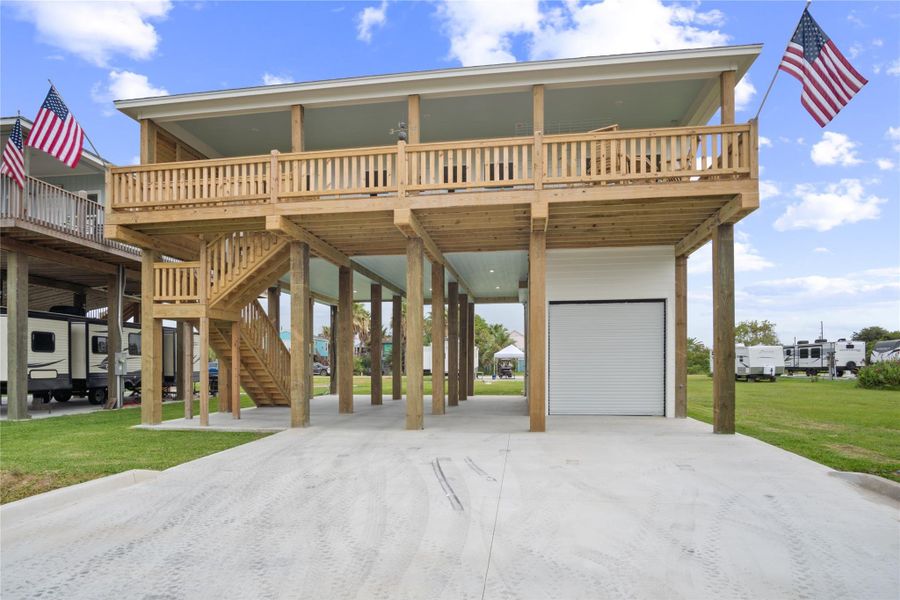 Exterior details and patio area of a home in , Crystal Beach (Image 1). Exterior details and patio area of a home in , Crystal Beach (Image 1).