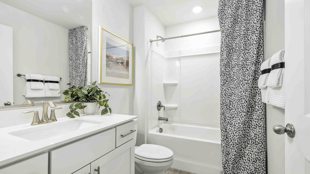 Furnished interior view inside a new home in The Meadows at Kinsley, Jamestown (Image 11). Furnished interior view inside a new home in The Meadows at Kinsley, Jamestown (Image 11).