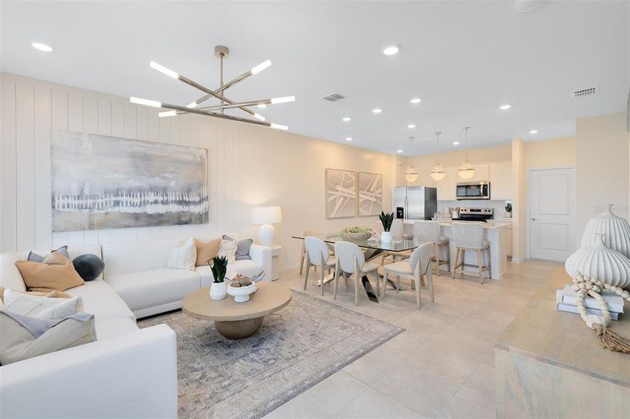 Furnished interior view inside a new home in EverBe, Orlando (Image 8).