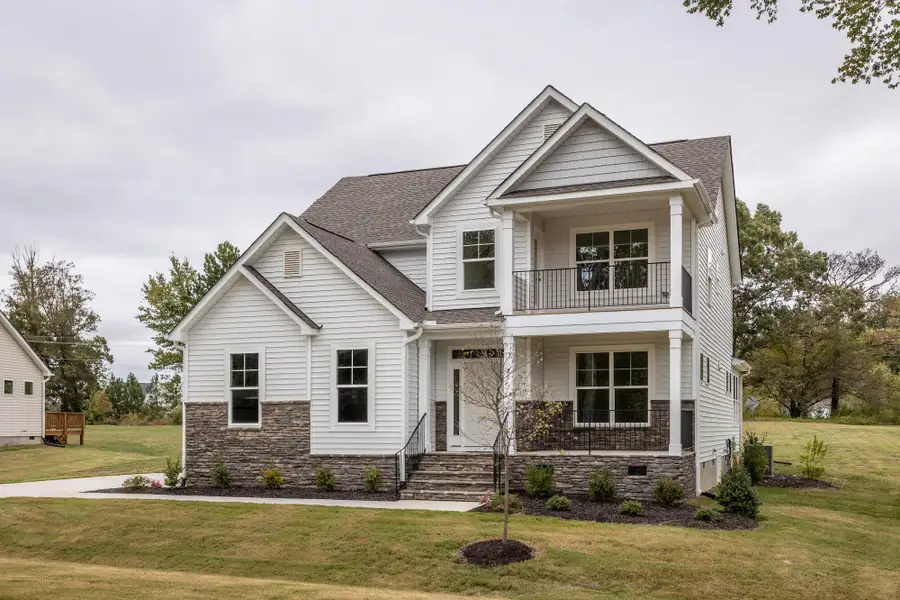 Front exterior of a new home in Browning Mill, Wendell, NC, highlighting curb appeal (Image 2).