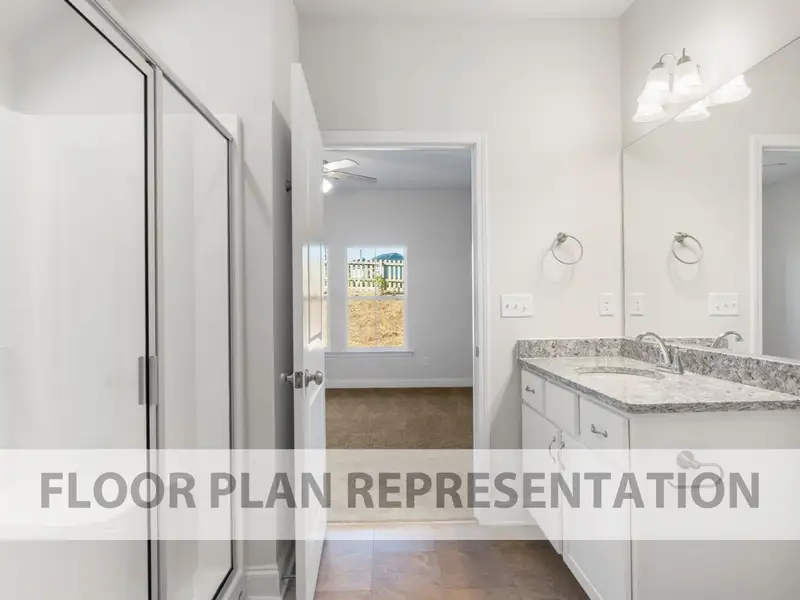 Representative furnished interior of a home built from the Macon 3-Bedroom by Ivey Homes in Forrest Bluff Townhomes, North Augusta (Image 7).