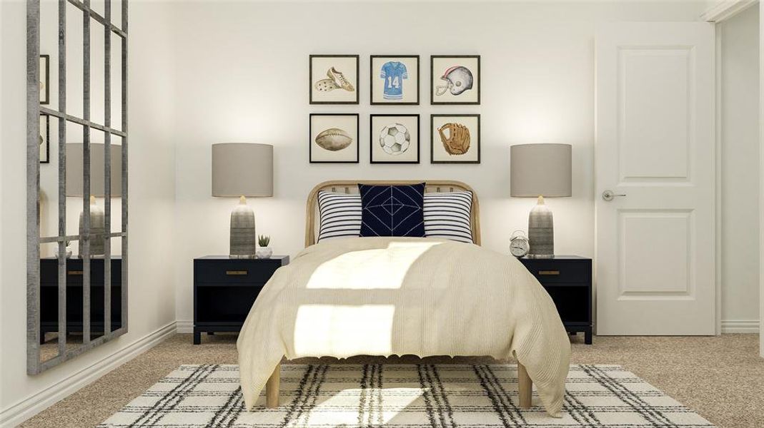 Bedroom with carpet Bedroom with carpet