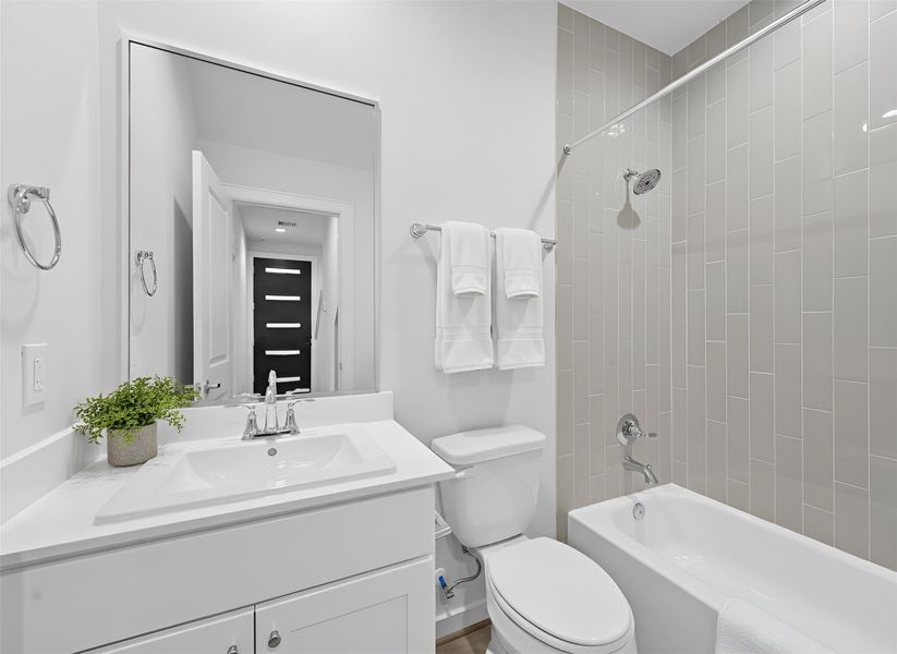 Furnished interior view inside a new home in Shiloh Reserve, Houston (Image 12). Furnished interior view inside a new home in Shiloh Reserve, Houston (Image 12).