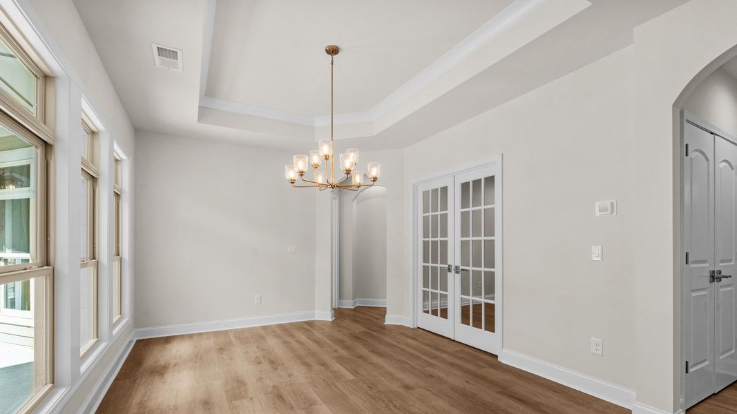 Spacious, unfurnished interior of a new home in Courtyards by Carrell, Ocean Isle Beach (Image 19). Spacious, unfurnished interior of a new home in Courtyards by Carrell, Ocean Isle Beach (Image 19).