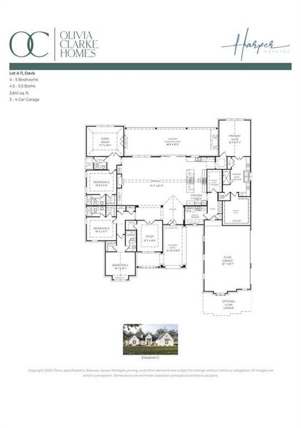 2D floor plan layout of this home in , Celina, TX (Image 2). 2D floor plan layout of this home in , Celina, TX (Image 2).