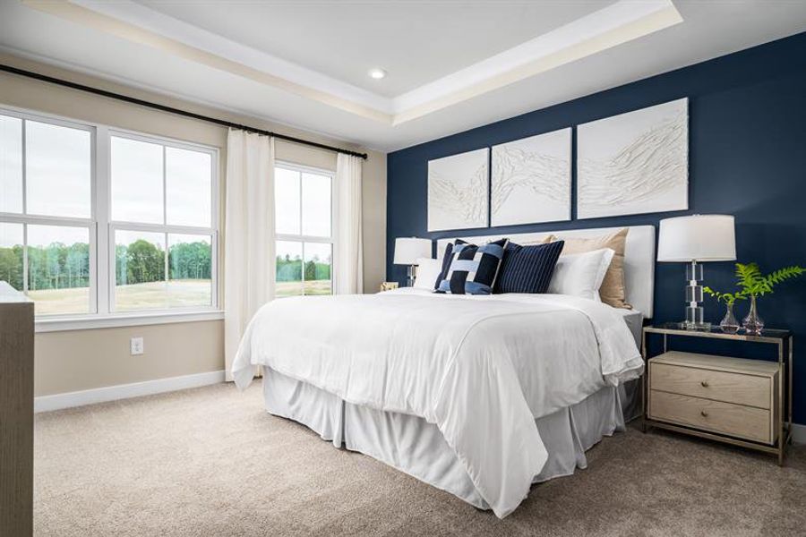 Representative furnished interior of a home built from the Schuman by Ryan Homes in Stowe Branch Townhomes, Charlotte (Image 13).