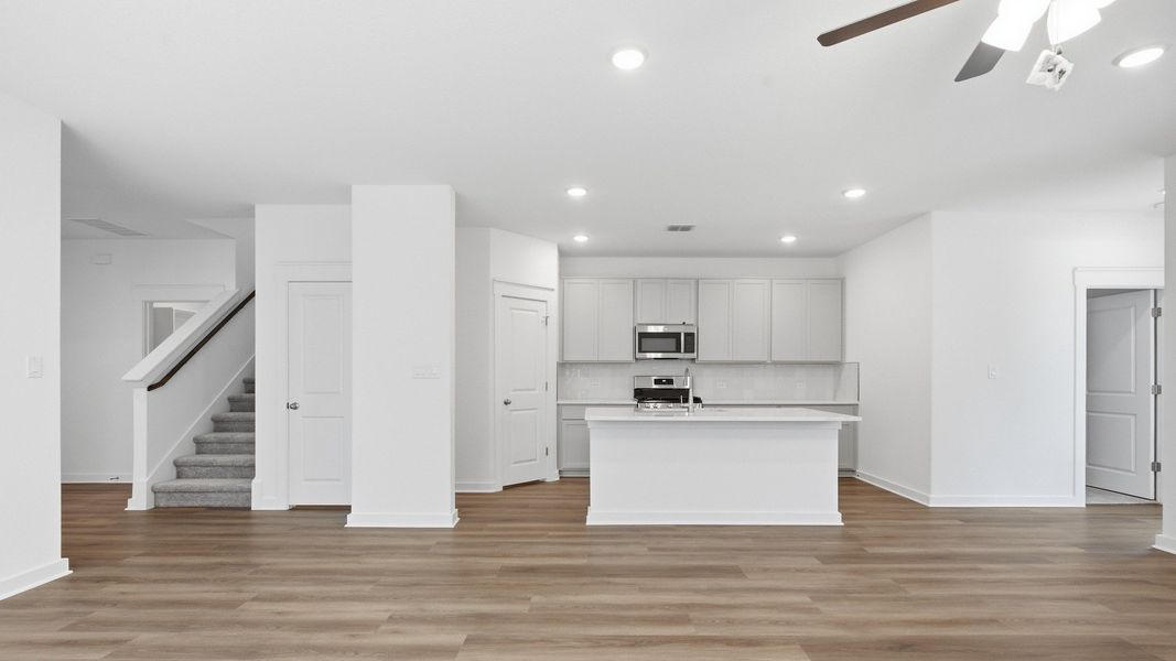Furnished interior view inside a new home in Creeks Crossing, Elgin (Image 21). Furnished interior view inside a new home in Creeks Crossing, Elgin (Image 21).