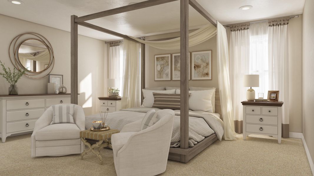 Furnished interior view inside a new home in Ashley Walk Townes, Charleston (Image 5).