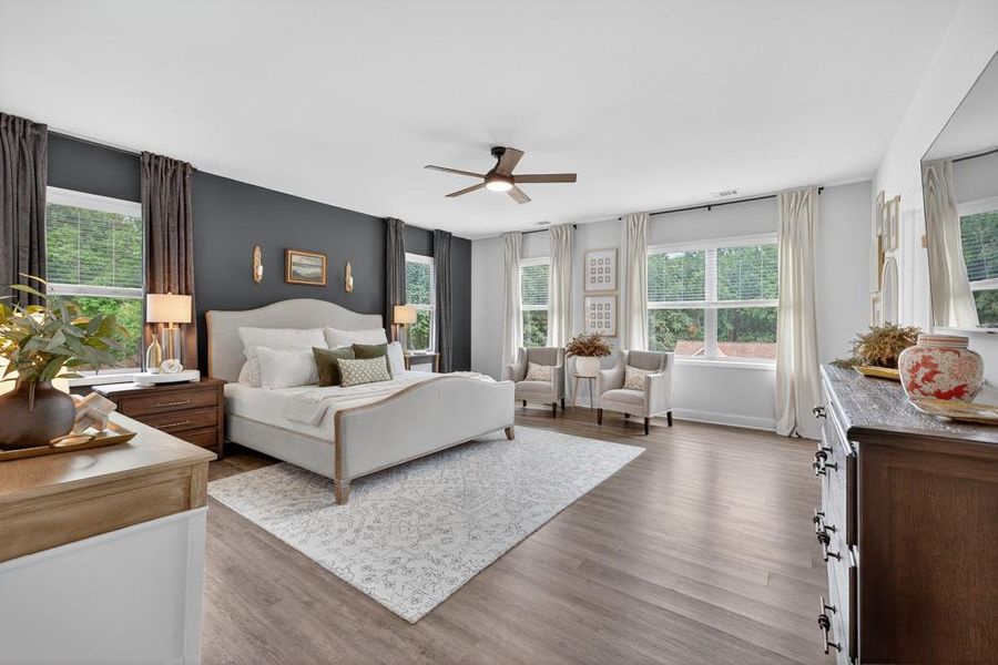 Furnished interior view inside a new home in , Flowery Branch (Image 11). Furnished interior view inside a new home in , Flowery Branch (Image 11).